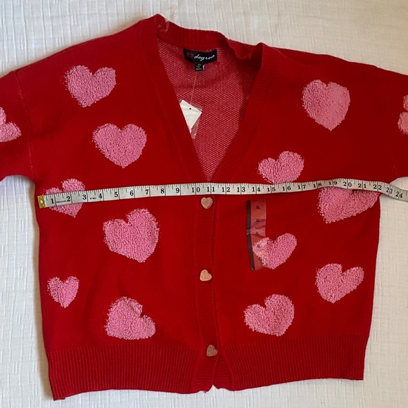 33 DEGREES Charming Red Heart Women's Cardigan - Picture 7 of 10